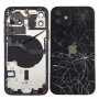 Coque, Boîtier - Châssis Complet iPhone 12 Noir - Sans Connecteur de Charge (Original Demonté) - Cassé, prix de gros.