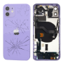 Cadre, Armature - Châssis Complet iPhone 12 Violet - Sans Connecteur de Charge (Origine Demonté) - Grade B, prix de gros.