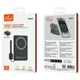 Power Bank PD 20W Sans Fil + Câble Type C 5000mAh | Etech-Parts