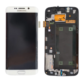 Screen, Display - Samsung Galaxy S6 Edge (G925F) White Screen + Chassis (Original Disassembled) - Grade A, wholesale price