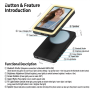 Adaptateur, Projecteur - Adaptateur de projection mobile – Bluetooth – magnétique – écran selfie avec lumière d’appoint – 2000 m