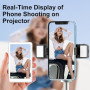 Projecteur, Écran, Display - Adaptateur de projection sans fil pour smartphone – selfie avec retouche beauté – magnétique – live