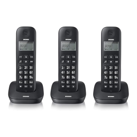 Appareil sans fil, Combiné - Téléphone Fixe Sans Fil Brondi Gala Trio - Noir (Neuf), prix de gros.