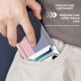 iPhone Cover, Protective Sleeve - Protective case for iPhone - PC - with powerful magnetic card holder - side insertion - blue,