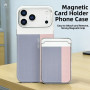 Coque Protection iPhone - PC - Porte-cartes Magnétique Violet | Etech-Parts