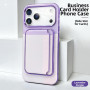 Coque Protection iPhone - PC - Porte-cartes Magnétique Violet | Etech-Parts