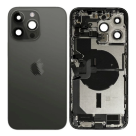 Châssis, Cadre - Châssis Complet iPhone 14 Pro Noir - Connecteur de Charge sans Batterie (Original Demonté) Grade A, prix de gro
