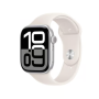 Smartwatch, Wearable - Montre Connectée Apple Watch Series 10 GPS 42 mm Blanc Aluminium avec Bracelet - Grade A (TVA Sur Marge)*