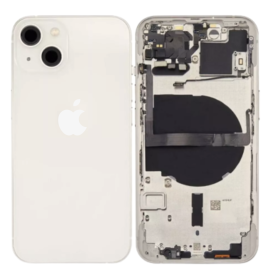 Vitre arrière - Châssis Vide iPhone 13 Blanc avec Magsafe - (Origine Demonté) Grade AB, prix de gros.