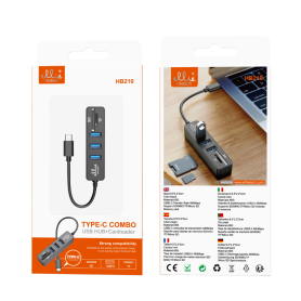 Adaptateur 5-en-1 HUB USB-C Ellietech HB210 | Etech-Parts