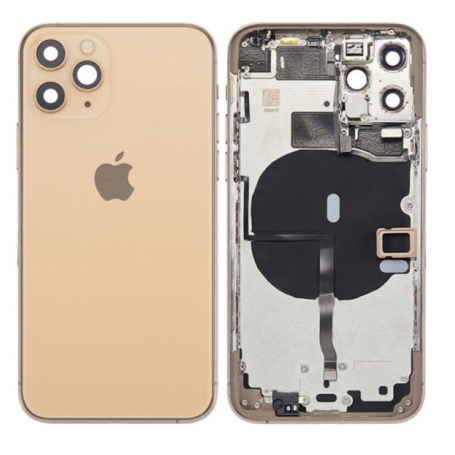 Chassis, Frame - Complete iPhone 11 Pro Max Gold Chassis - Charge Connector Without Battery (Original Disassembled) Grade A, who