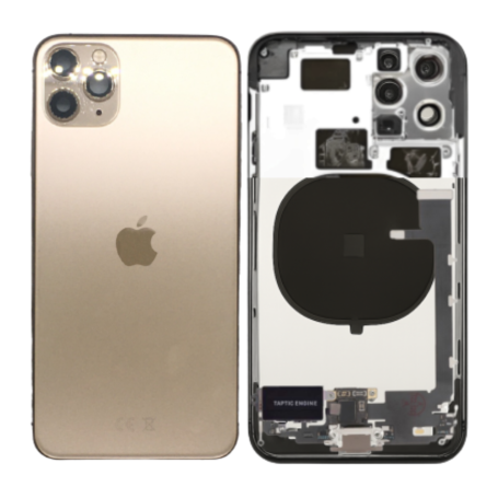 Back Glass - copy of Back Cover Housing iPhone 11 Pro Gold - Charging Connector without Battery (Original Dismantled) Grade AB,