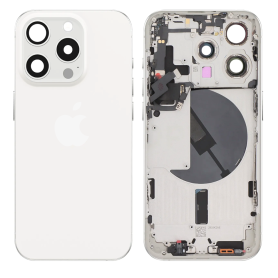 Charging Port, Connectors - Complete Chassis iPhone 15 Pro Max Charging Connector Without Battery Silver (Origin Disassembled) -