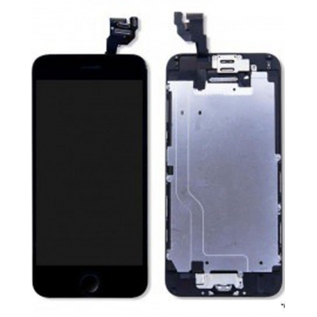 Full Screen iPhone 6 Plus Black with Front Camera, Internal Earpiece, Home Button (Pre-assembled)