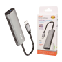 Adapter, Connector - HUB Type-C 5 en 1 - USB 3.0 + 3 Type C + PD 60W LinQ IT7805, wholesale price