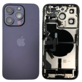 Coque, Cadre - Châssis Complet iPhone 14 Pro Violet - Sans Connecteur de Charge (Original Demonté) - Grade B, prix de gros.