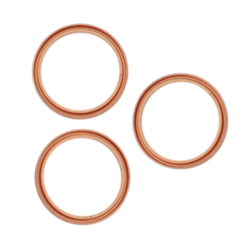 Vitre arrière, Dos - Cadre de Caméra Arrière iPhone 17 Pro / 17 Pro Max Orange Cosmique (3 pièces), prix de gros.