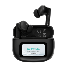 Earbuds, Headphones - Devia TWS Pro7 Series EM421 Wireless In-Ear Headphones with AI Translation - Gray, wholesale price