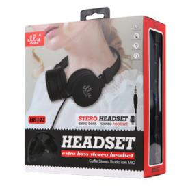 Écouteurs, Casques Audio - Casque Filaires avec Câble Jack et Microphone Ellietech HS103 - Noir, prix de gros.