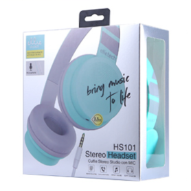Casque Audio, Écouteurs - Casque Filaires avec Câble Jack et Microphone Ellietech HS101 - Bleu, prix de gros.