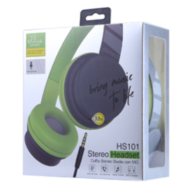 Casque Audio, Écouteurs - Casque Filaires avec Câble Jack et Microphone Ellietech HS101 - Vert, prix de gros.