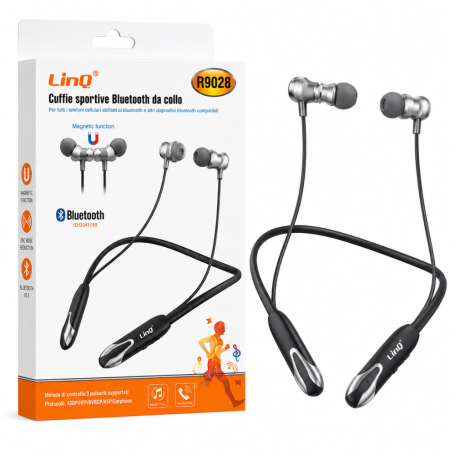 Earbuds, Wireless Headphones - LinQ R9028 Bluetooth Earphones - Black, wholesale price