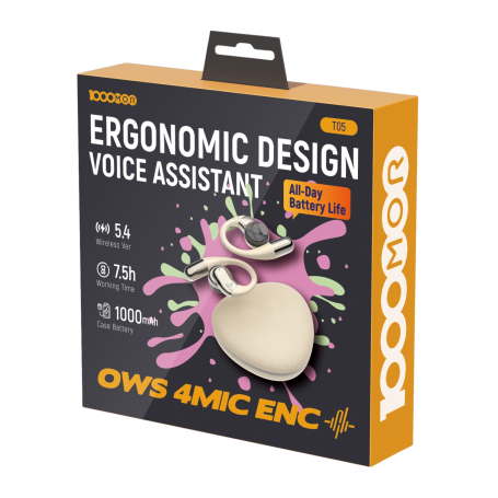 Casque, Oreillettes - Écouteurs sans Fil OWS 5.4 Réduction de bruit ENC Autonomie Musique 7.5h 1000MOR EGA T05 - Blanc, prix de