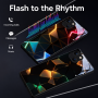 Coque de Protection Lumineuse Losanges Éclair avec Câble pour iPhone - Style et Sécurité Innovants