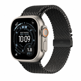 Montre Intelligente, Smartwatch - copy of Montre Connectée Apple Watch Ultra 3 Cellulaire 5G 49mm Titane Noir avec Bracelet Mila