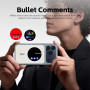 Étui, Housse - Coque de Protection iPhone Écran HD 1,85'' Notifications Appels Enregistrement Jeux Contrôle Musique Caméra -Or, 