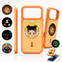 Étui, Housse - Coque de Protection iPhone Écran HD 1,85'' Notifications Appels Enregistrement Jeux Contrôle Musique Caméra -Or, 