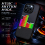 Phone Cover, Mobile Case - iPhone Protective Case with Customizable LED Screen, Animations, Music, Black, wholesale price