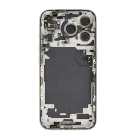 Châssis, Cadre, Structure - Châssis iphone 17 Pro eSim - Connecteur de Charge sans Vitre Arrière sans Batterie Blanc (Original D