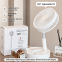 Portable Fan, Telescopic Fan - Ventilateur portable télescopique REMAX RL-FN16 Rose 7200 mAh 4.8W 19.5cm pour l'été rechargeable