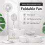 Ventilateur, Brasseur d'air - Ventilateur Portable Pliable Rechargeable 7200mAh 4 Vitesses 4,8W 19.5cm Réglable 180° Bureau et S