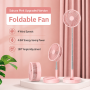 Ventilateur, Brasseur d'air - Ventilateur Portable Pliable Rechargeable 7200mAh 4 Vitesses 4,8W 19.5cm Réglable 180° Bureau et S