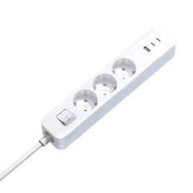 Bloc multiprise, Adaptateur secteur - Multiprise XIAOMI - 3 Prises EU avec 1 USB-A et 2 USB-C - 6A/250V 1.4M - Blanc, prix de gr