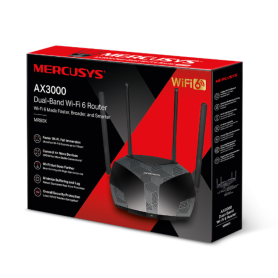 Routeur, Modem - Adaptateur Routeur WiFi 6 AX3000 bi-bande Mercusys MR80X, prix de gros.