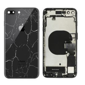 Replacement Part - Complete iPhone 8 Plus Black Chassis - Charging Connector (No Battery) (Original Part Removed) - Broken, whol