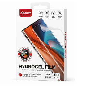 Film, Protection, Écran - Film Protection HD Hydrogel 180 x 120mm - D-Power H9220 - 50 Pcs, prix de gros.