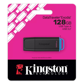 USB Stick, Flash Drive - Kingston DataTraveler USB-A 3.2 DTX/128GB USB Flash Drive - Black/Blue, wholesale price