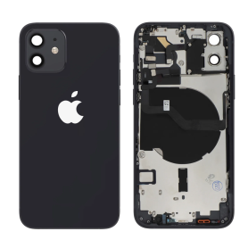 Châssis, Cadre - Châssis Complet iPhone 12 Noir - Sans Connecteur de Charge (Origine Demonté) - Grade B, prix de gros.