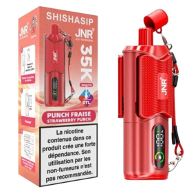 Cigarette Électronique, Vape - Vapoteuse E-Liquide Rechargeable - JNR SHISHASIP - 35K - Punch Fraise, prix de gros.
