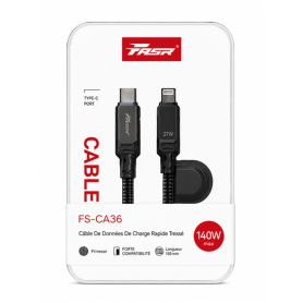 Chargeur, Connecteur - Câble De Données De Charge Rapide Tressé USB-C / USB-C 140W FASR FS-CA36 - 1.5M, prix de gros.
