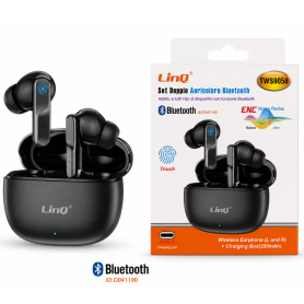 Casque, Oreillettes - Écouteurs Bluetooth avec Boîtier de Charge - LinQ TWS9058 - Noir, prix de gros.