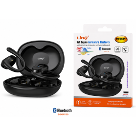 Casque, Oreillettes - Écouteurs Bluetooth avec Boîtier de Charge - LinQ TWS9057 - Noir, prix de gros.