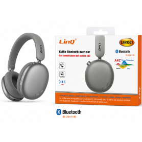 Écouteurs, Audio, Casque - Casque Bluetooth ANC LinQ EAR9581 - Argent, prix de gros.
