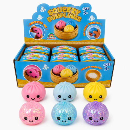 Toys, Stress Relievers - Colorful Squishy Bun Mystery Box - Set of 12 Assorted Pieces, wholesale price