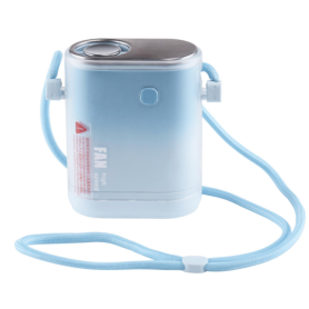 Ventilateur, Brumisateur - Mini Ventilateur portable tour de cou brumisateur 3000mAh USB-C FC15 - Bleu, prix de gros.