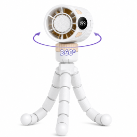 Ventilateur, Refroidisseur - Mini Ventilateur Portable Trépied Flexible 199 Vitesses 1800mAh USB-C X32 - Blanc, prix de gros.